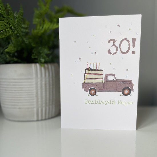 Cardyn Penblwydd 30 Oed - 30 Year Old Birthday Card 