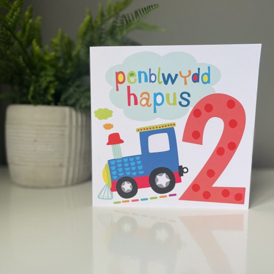 Cardyn Penblwydd 2 Oed - 2 Year Old Birthday Card