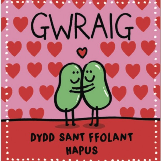 Cardyn Dydd Sant Ffolant  - Welsh Valentines Day Card 