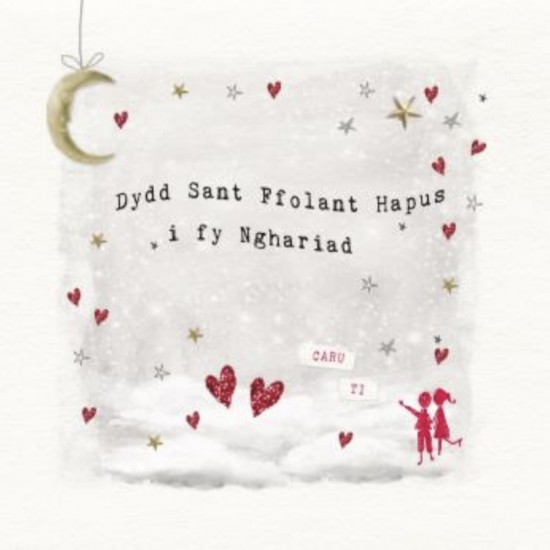 Cardyn Dydd Sant Ffolant - St Valentines Day Card 